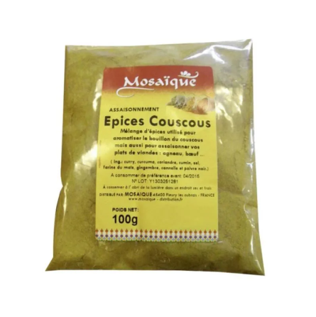 Épices couscous jaune 100g - Achat, utilisations, ÉPICES D'OR